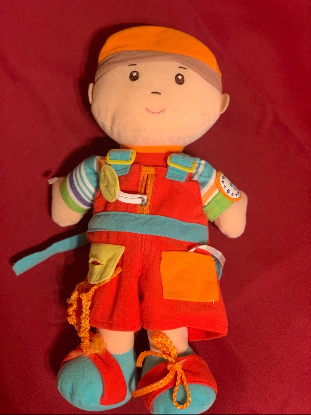 15” Spark Create Imagine Plush Learning Boy Buddy for Kids - Red & Orange